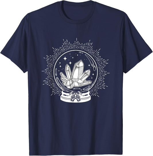 Crystal Ball w/ Crystals T-Shirt - T-Shirt | Navy
