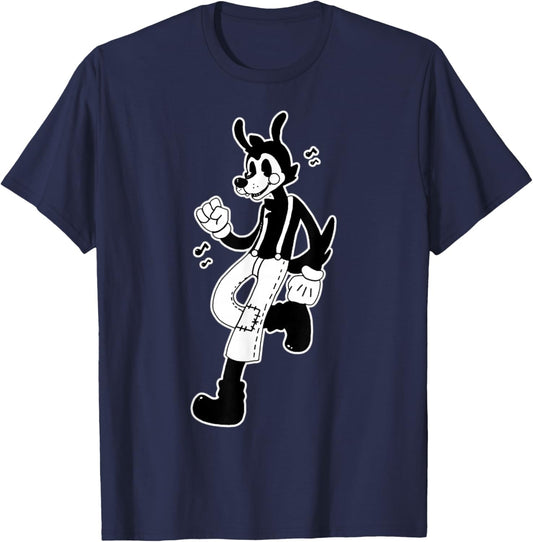 Wolf Cartoon T-Shirt - T-Shirt | Navy