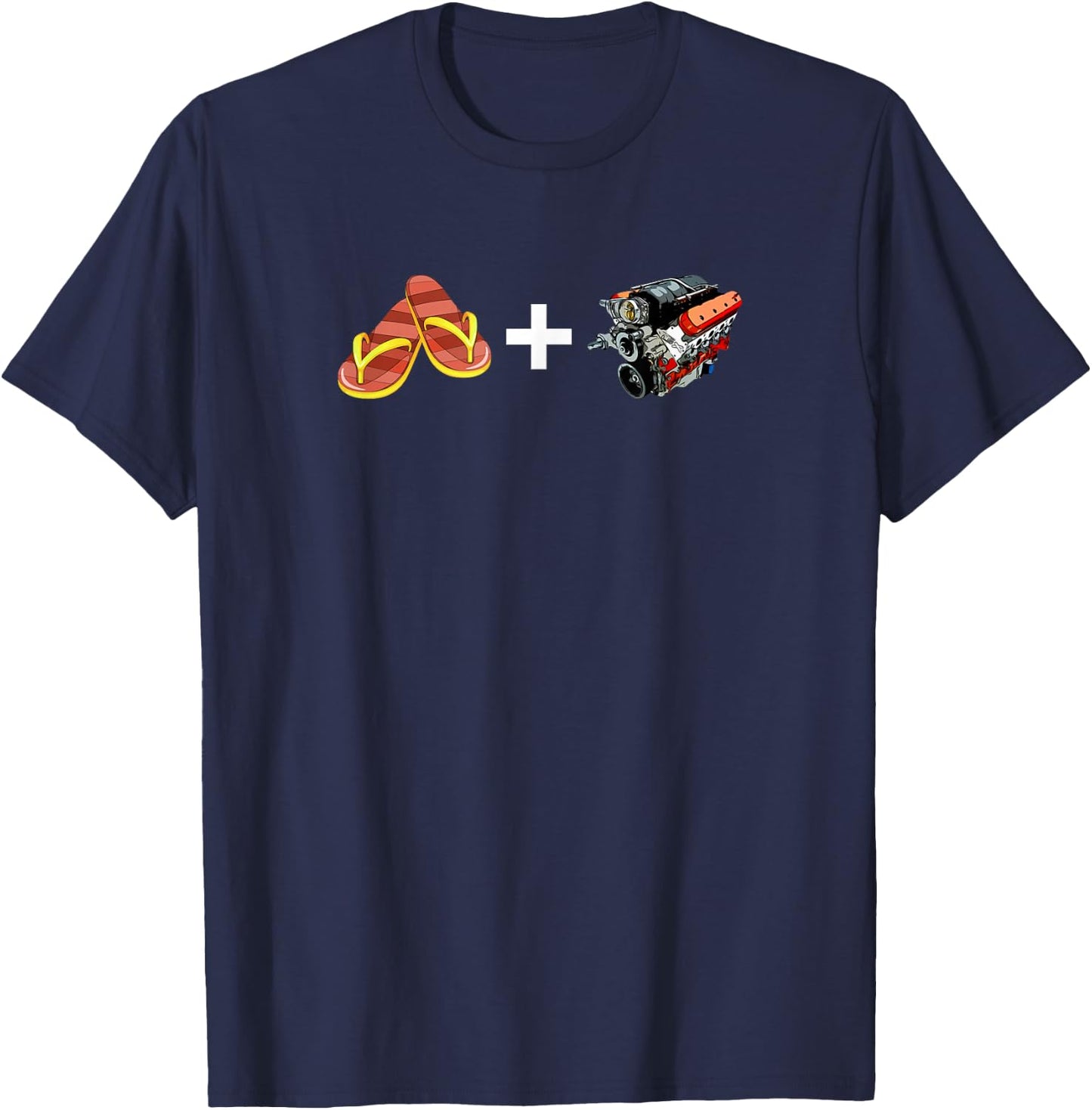 Flip Flops And LS Swaps Front And Back Graphic T-Shirt - T-Shirt | Navy
