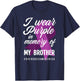 I Wear Purple In Memory For My Brother Overdose Awareness T-Shirt - T-Shirt | Navy