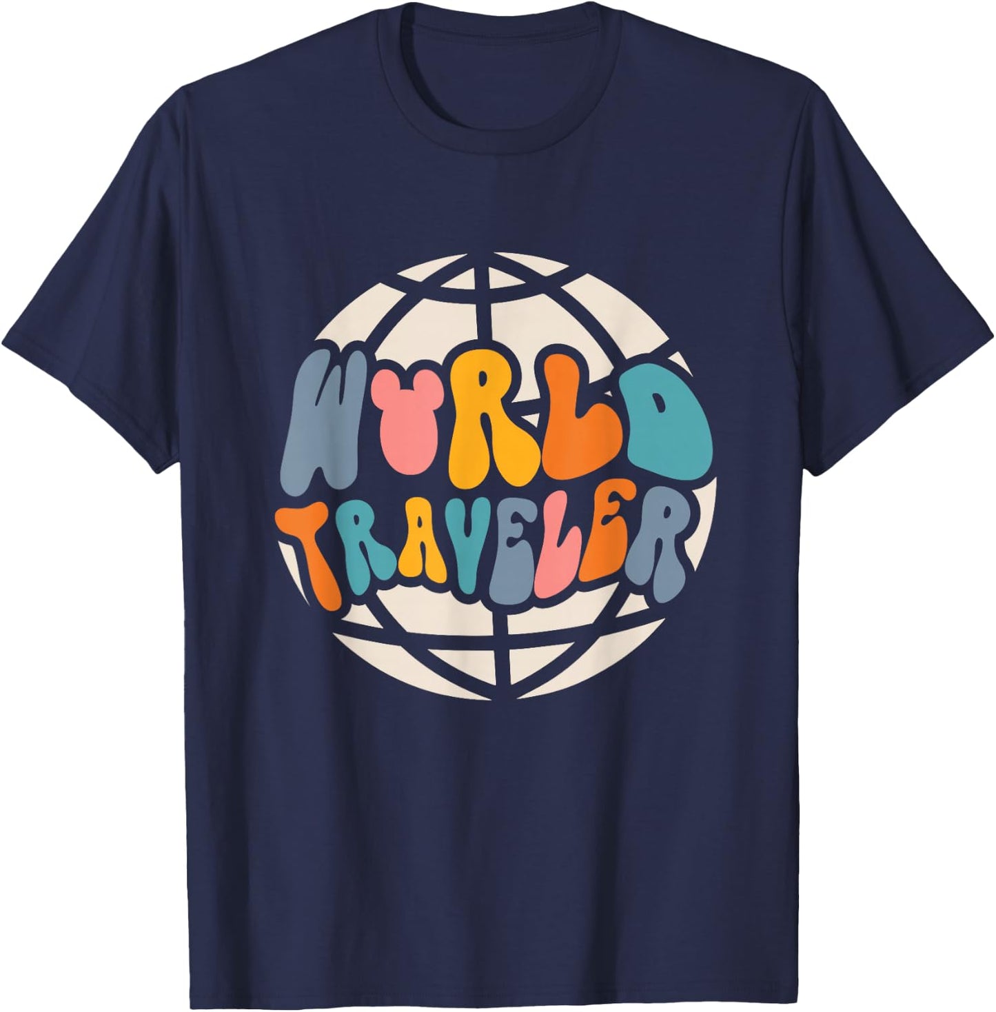 World Traveler, Vacation Trip, Travel T-Shirt - T-Shirt | Navy