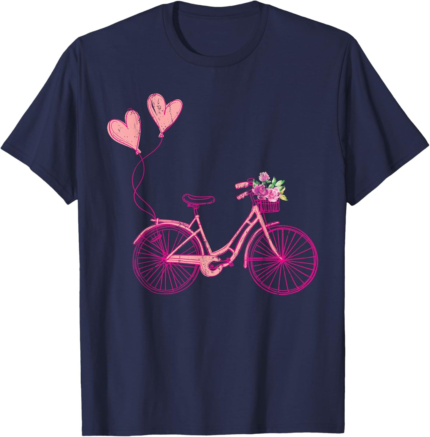 Bike Cycling Love Cyclist Women Girls Gift Bicycle T-Shirt - T-Shirt | Navy