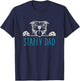 Staffy Dad with Staffordshire Bull Terrier Dog T-Shirt - T-Shirt | Navy