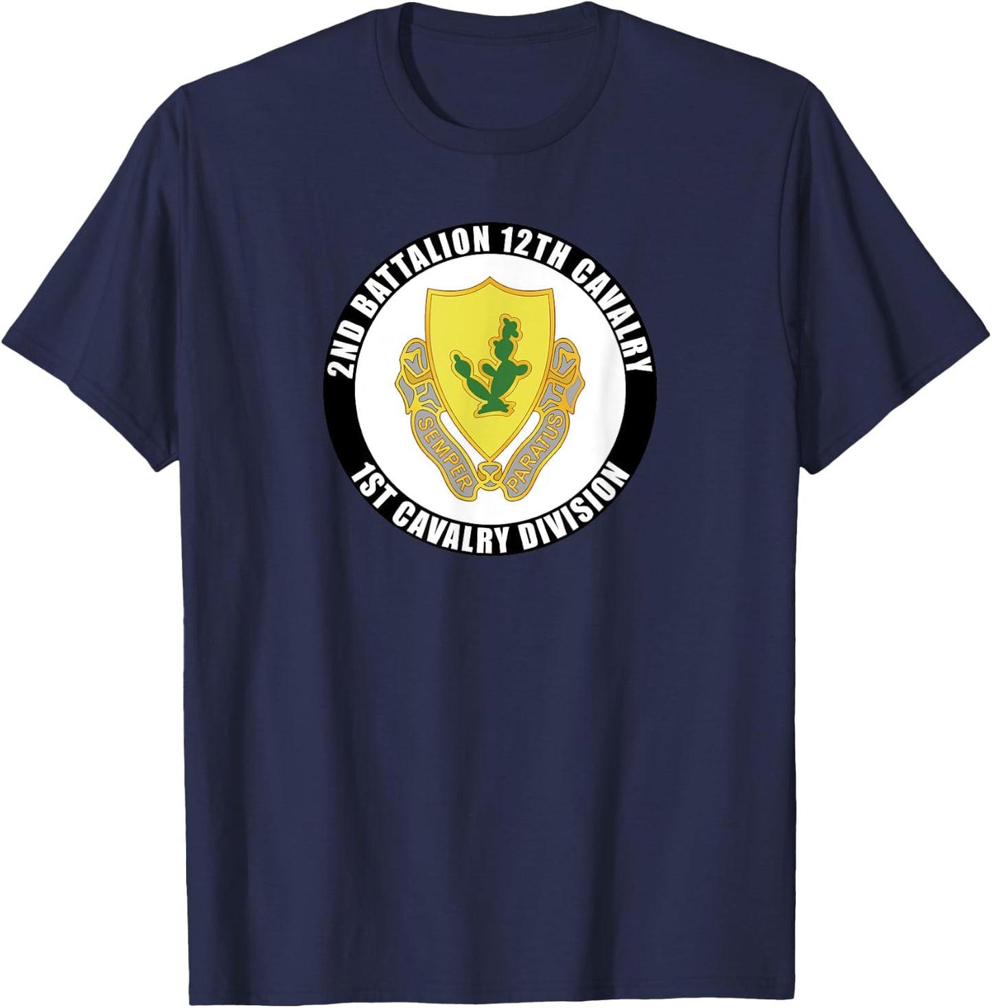 2nd Battalion 12th Cavalry 1st Cavalry Division Veteran T-Shirt - T-Shirt | Navy