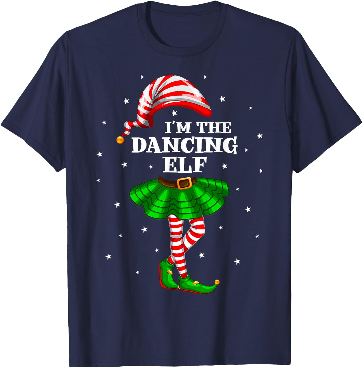 Matching Family Group I'm The Dancing Elf Christmas T-Shirt - T-Shirt | Navy
