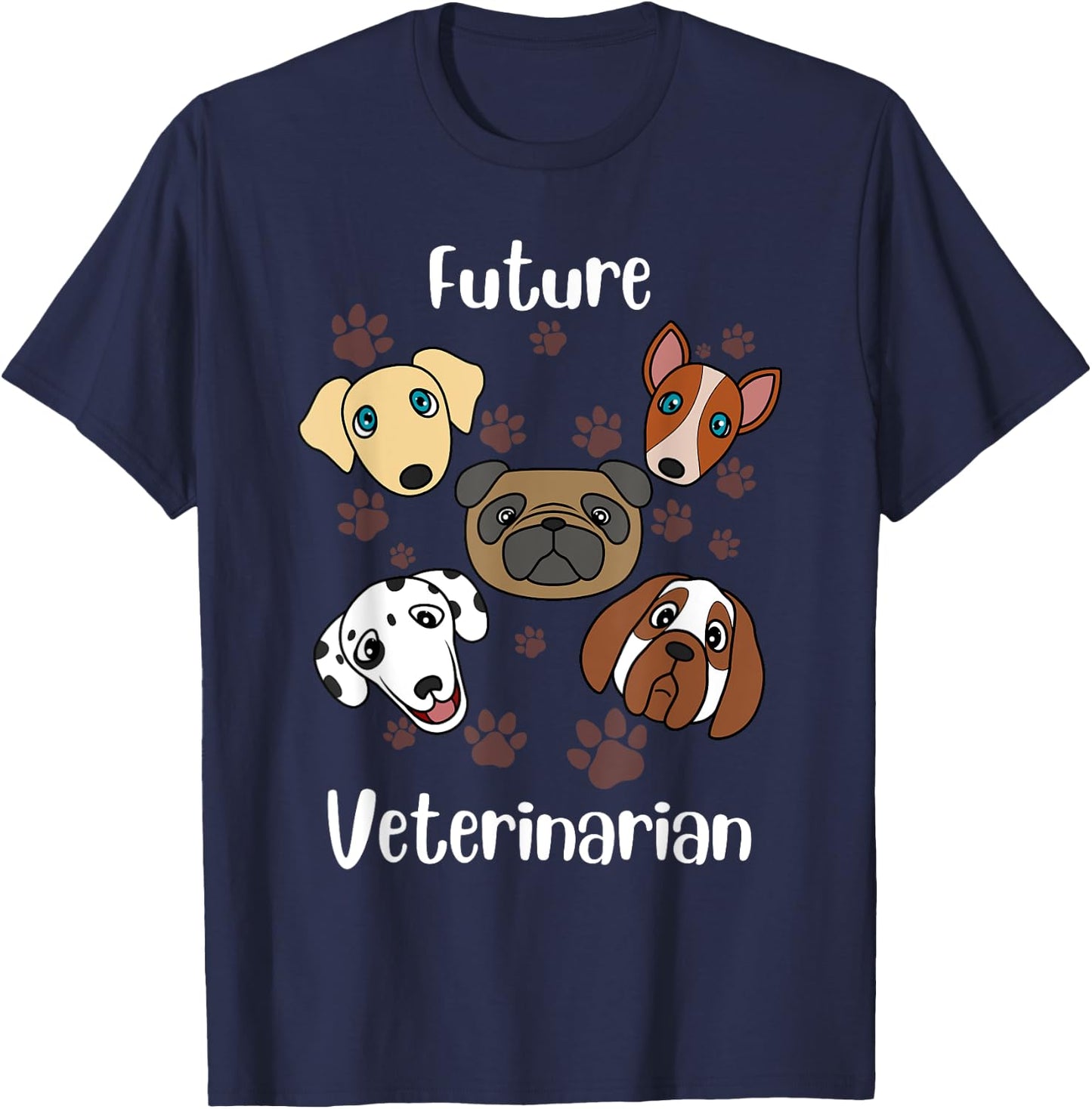 Funny Future Veterinarian Gift | Cute Aspiring Vets Kids T-Shirt - T-Shirt | Navy