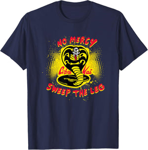 Cobra Kai No Mercy Sweep the Leg T-Shirt - T-Shirt | Navy