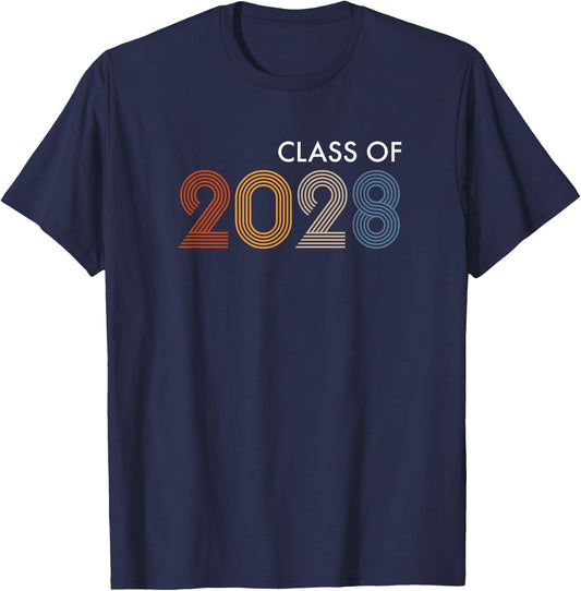 Class of 2028 College University High School Future Graduate T-Shirt - T-Shirt | Navy