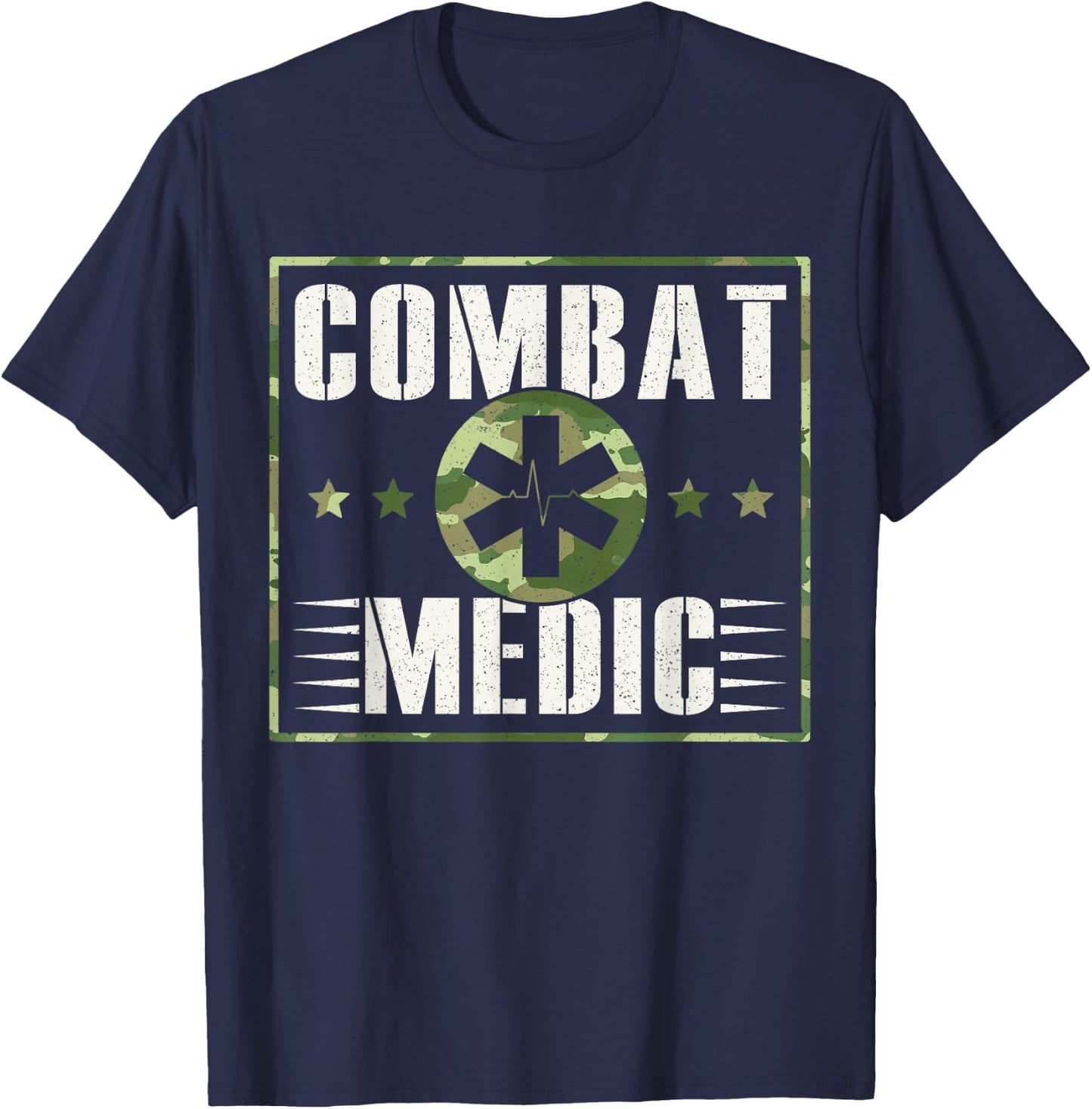 Combat Medic Soldier Veteran's Day Veterans Combat Veteran T-Shirt - T-Shirt | Navy