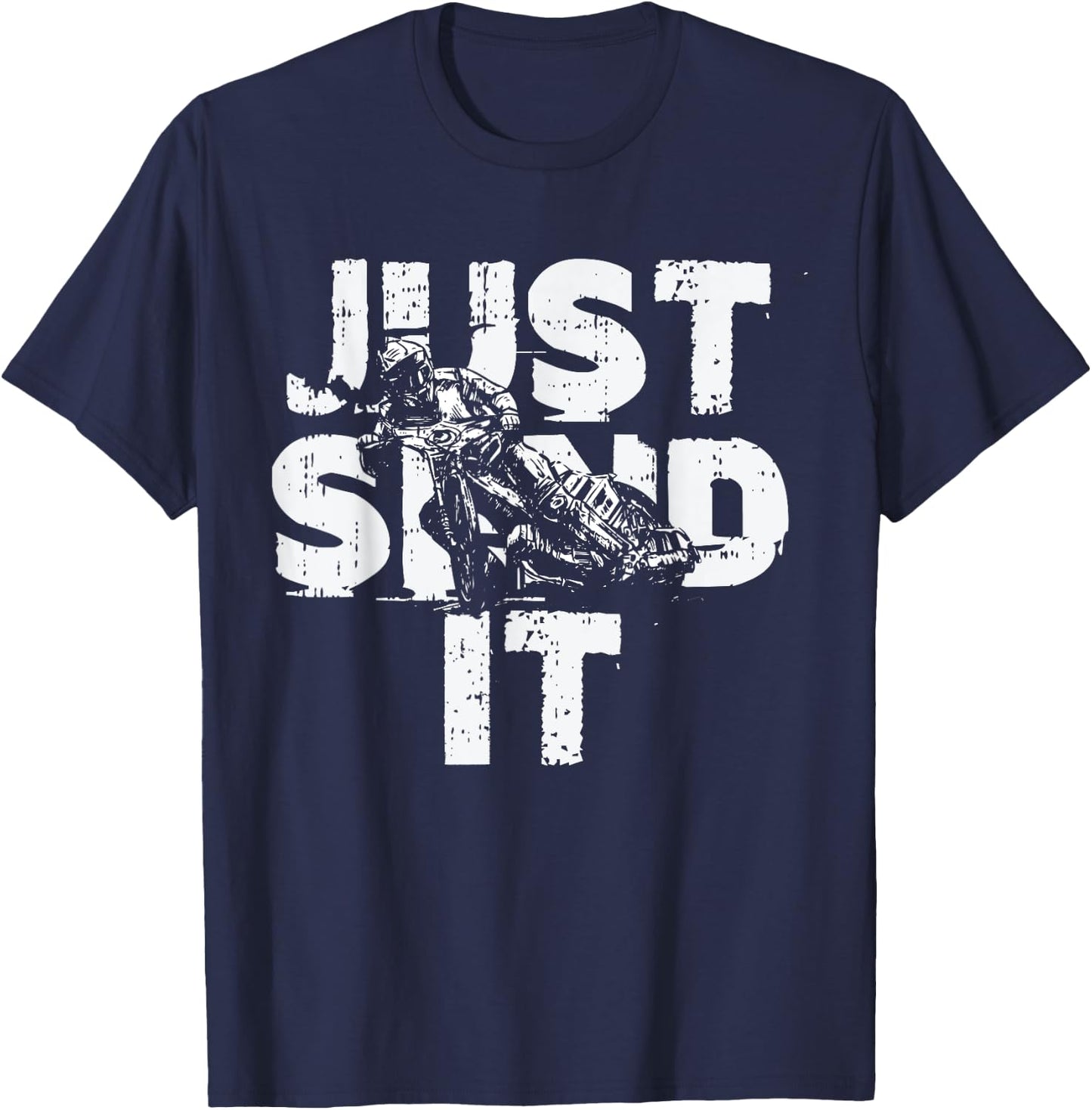 Just Send It Fathers Day Dirt Bike Dad Daddy Papa Men Gift T-Shirt - T-Shirt | Navy
