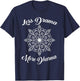 Less Drama More Dharma Yoga Wheel Symbol Sport design T-Shirt - T-Shirt | Navy