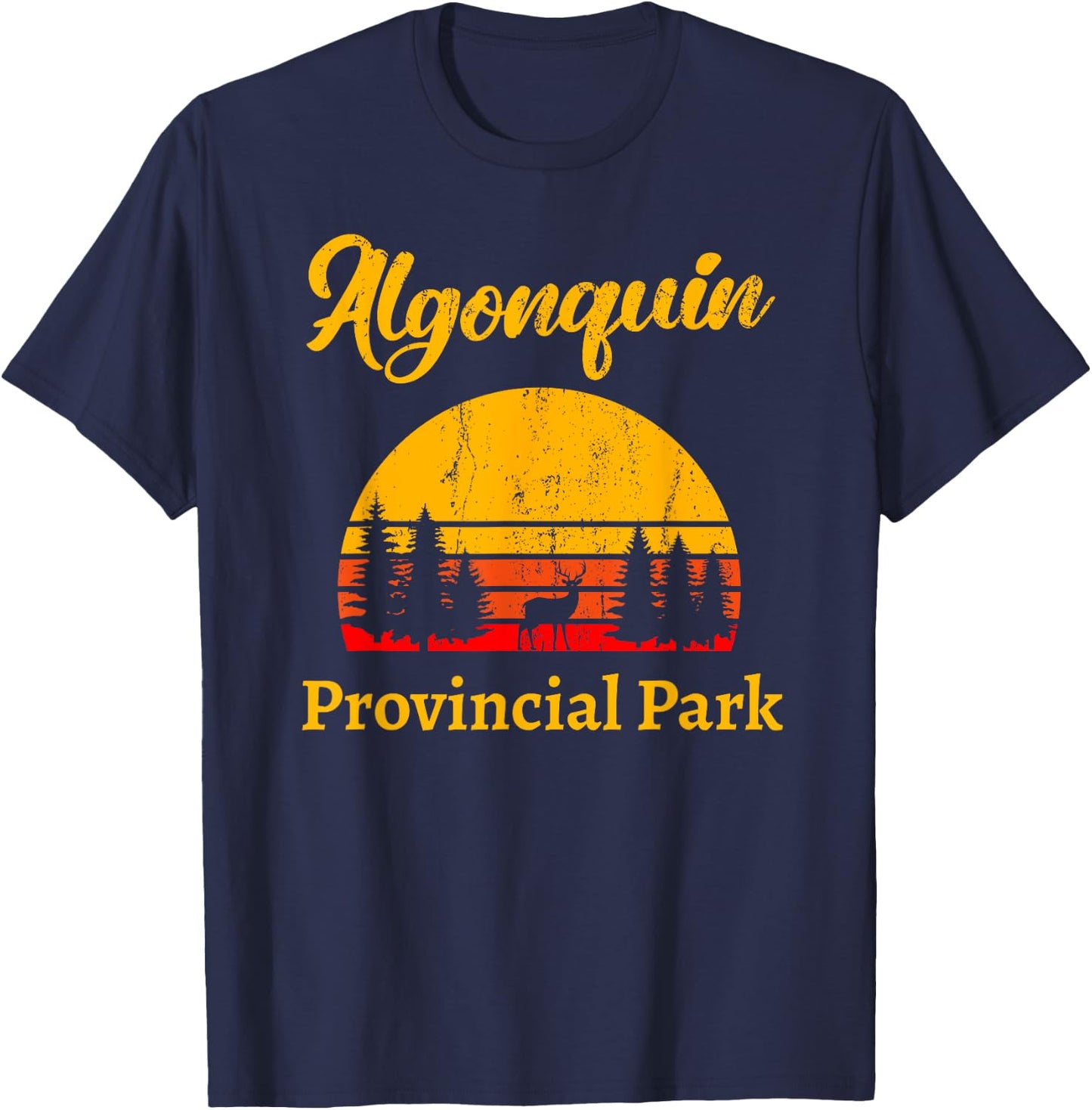 Adventure in Ontario Canada Algonquin Park T-Shirt - T-Shirt | Navy