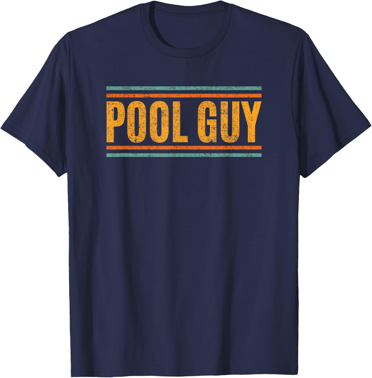 Vintage Retro Pool Guy T-Shirt - T-Shirt | Navy