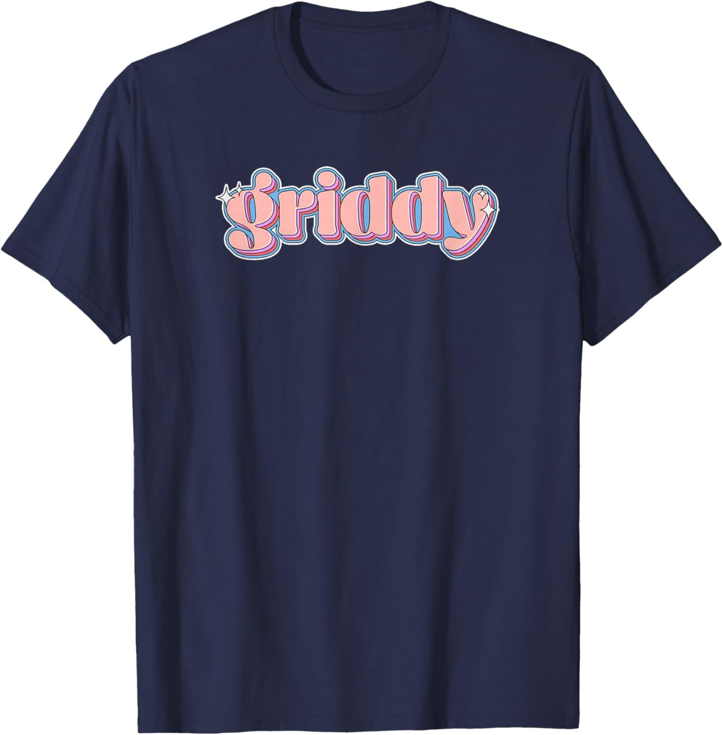 Hit The Griddy: Brainrot Meme Retro Sparkle Griddy T-Shirt - T-Shirt | Navy