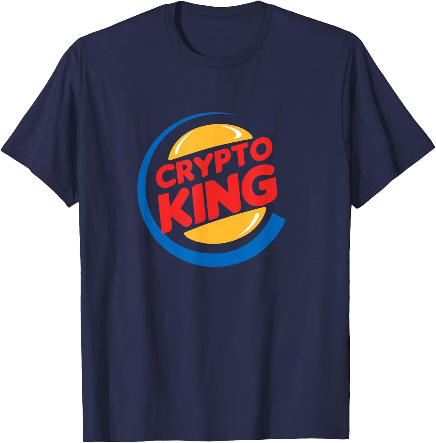 Crypto King - Funny Cryptocurrency T-Shirt - T-Shirt | Navy