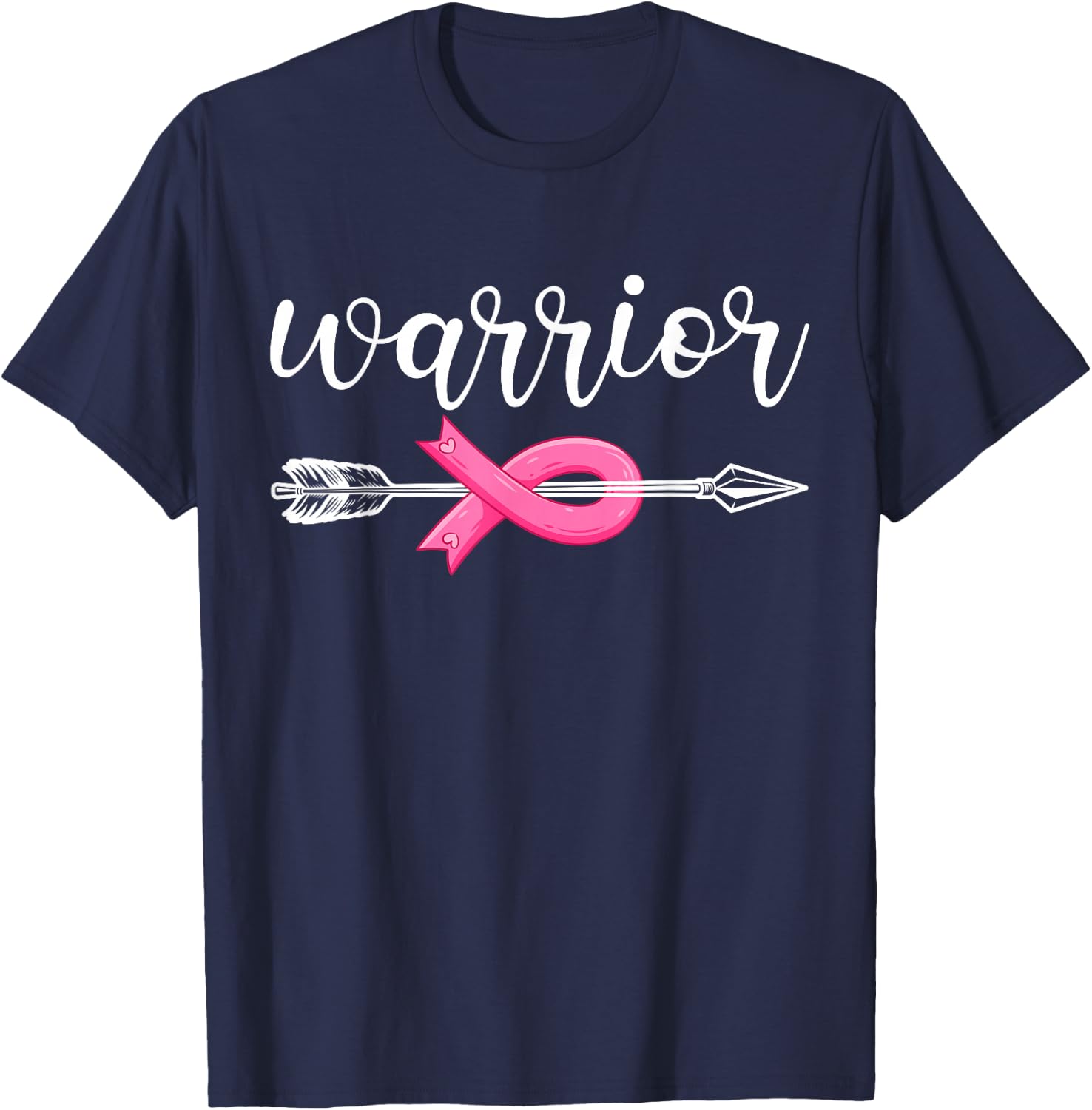 Breast Cancer Warrior Breast Cancer Awareness T-Shirt - T-Shirt | Navy