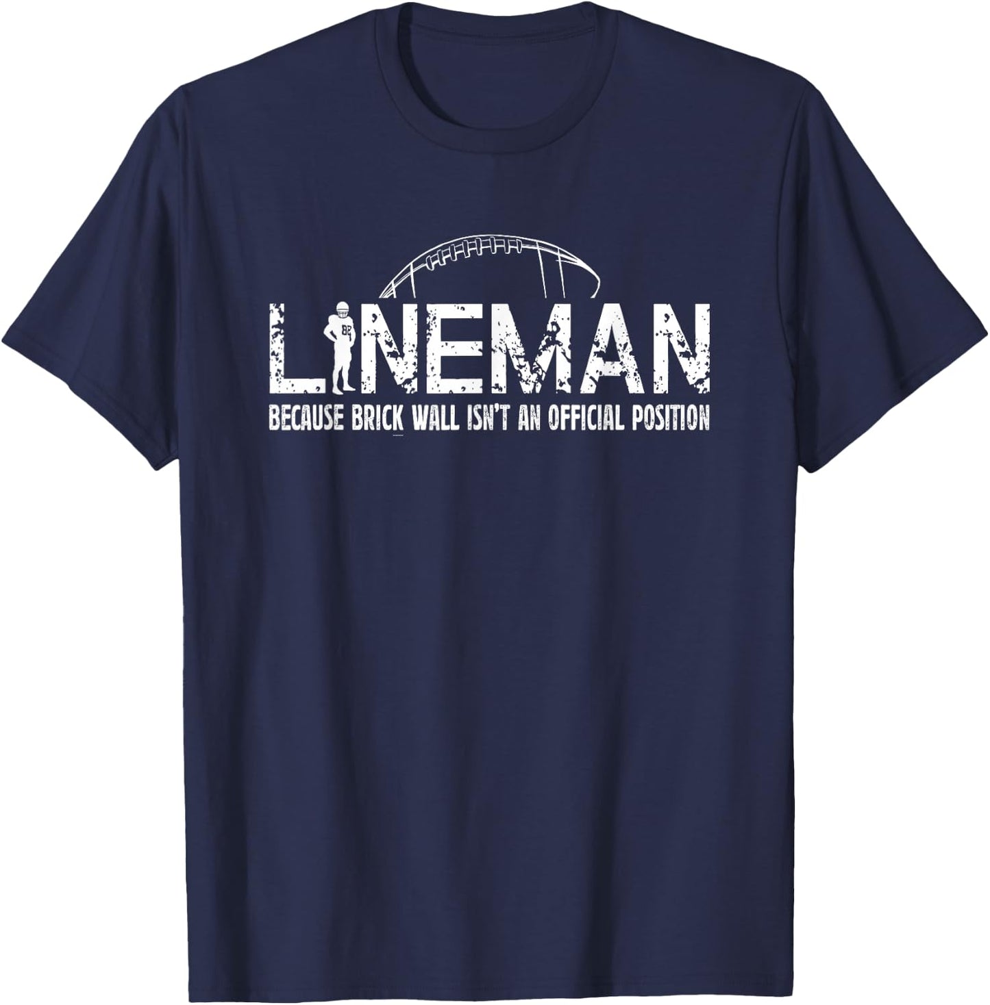 American Football Lineman T-Shirt - T-Shirt | Navy