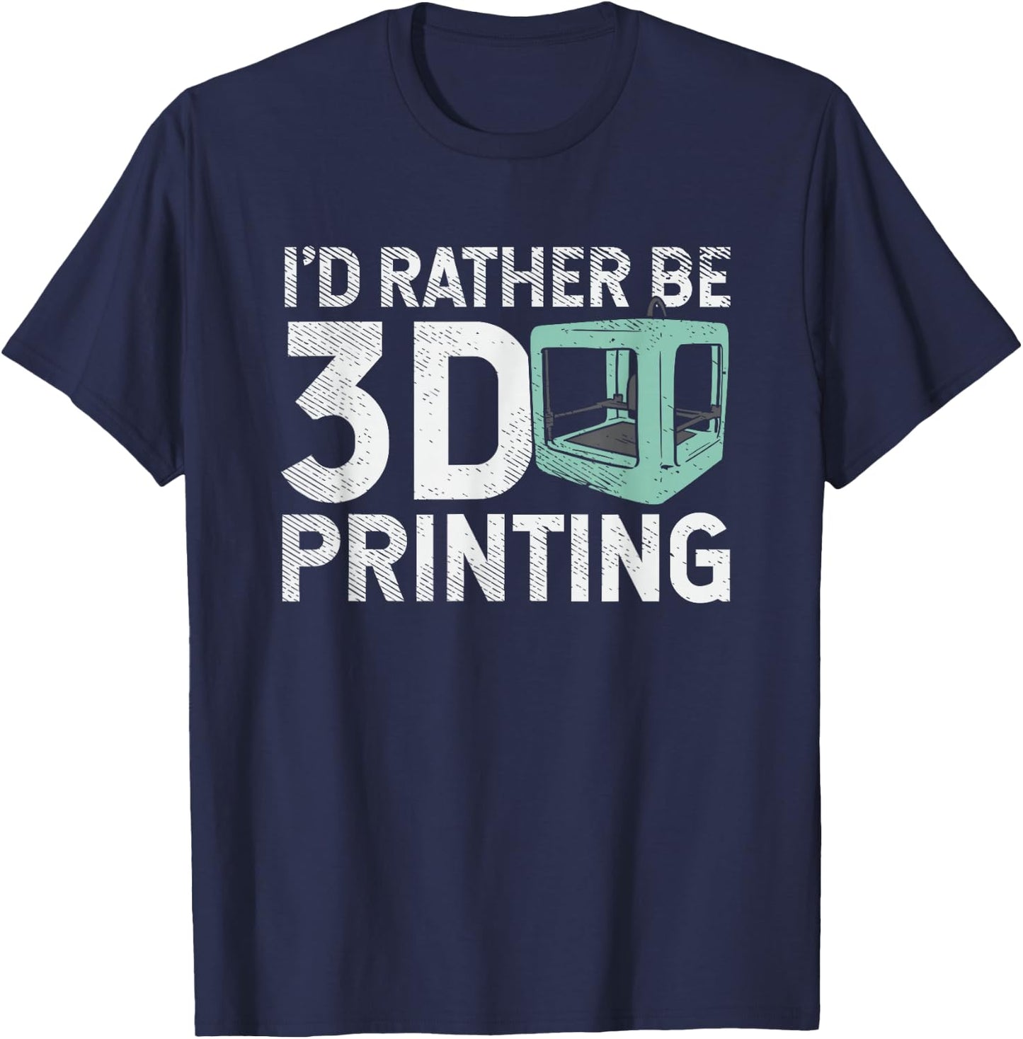 3D Printing, Custom 3D Printing, 3D Print T-Shirt - T-Shirt | Navy
