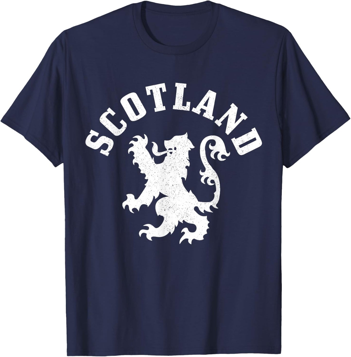 Scotland Vintage Lion Scotland Pride Gift UK T-Shirt - T-Shirt | Navy