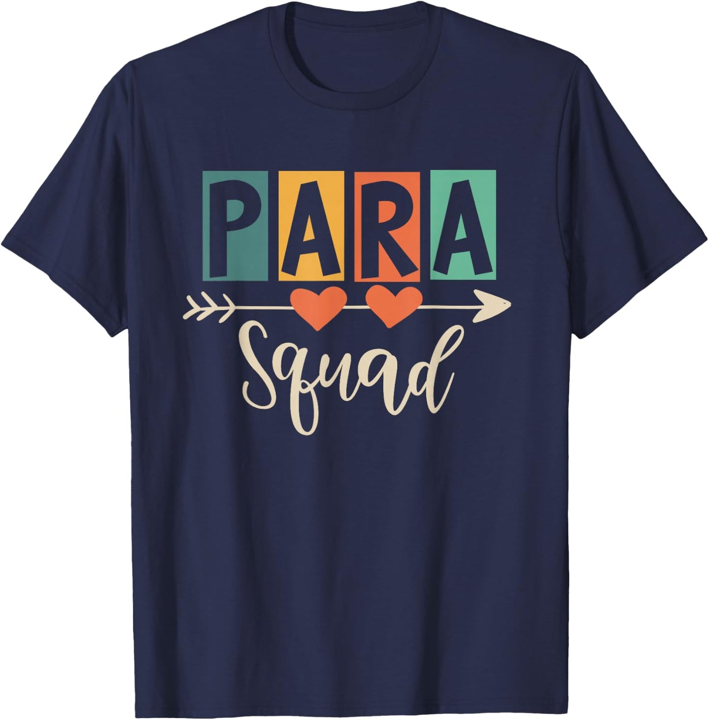 Para Squad Paraprofessional Educator Teacher Education T-Shirt - T-Shirt | Navy