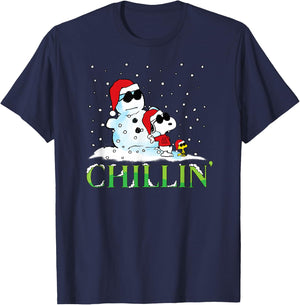 Peanuts Holiday Snoopy Chillin T-Shirt - T-Shirt | Navy