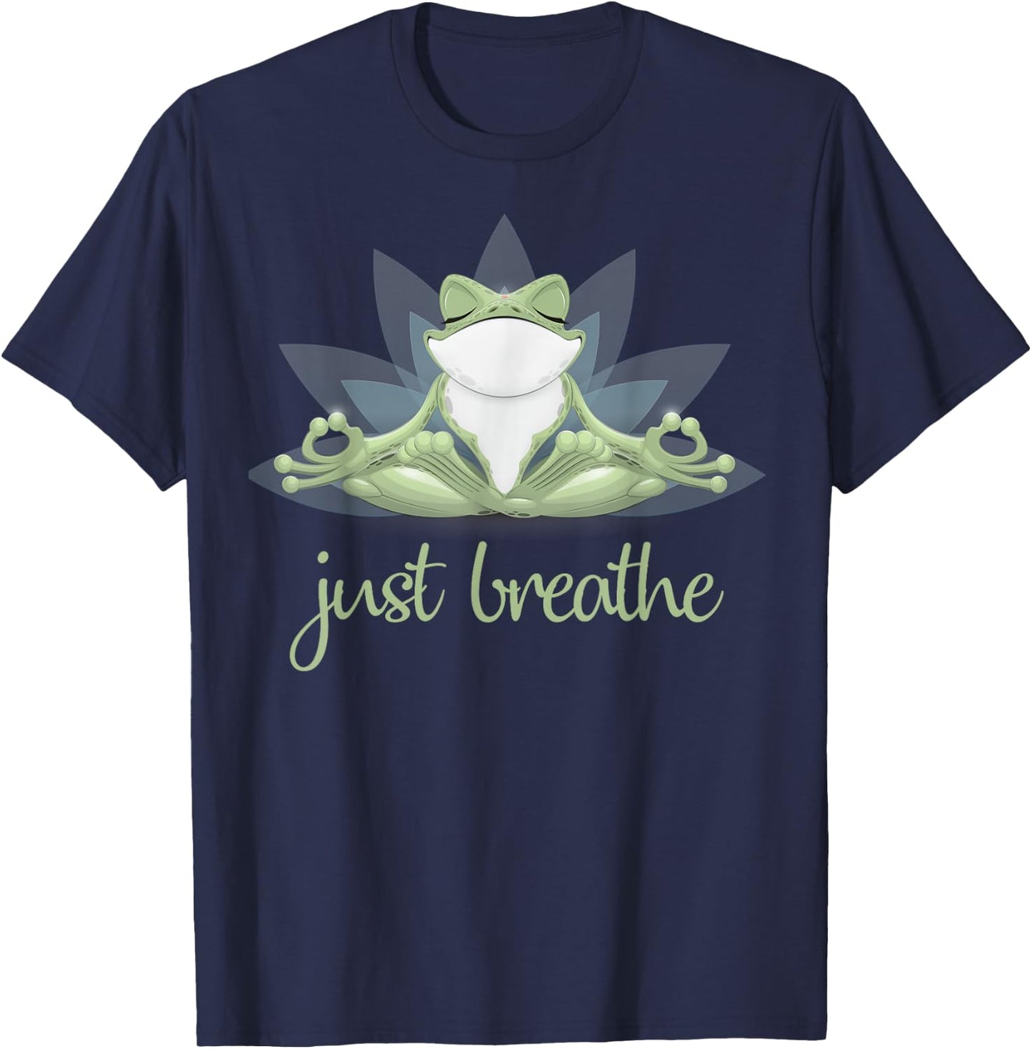 Funny Frog Yoga Meditation Pilates Yoga Animals Lover T-Shirt - T-Shirt | Navy