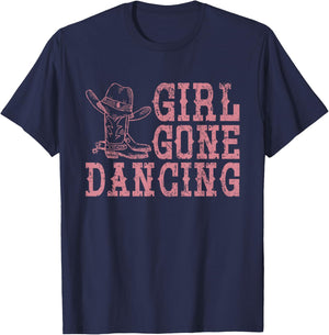 Texas Line Dancing Rodeo Cowboy Gift Line Dance T-Shirt - T-Shirt | Navy