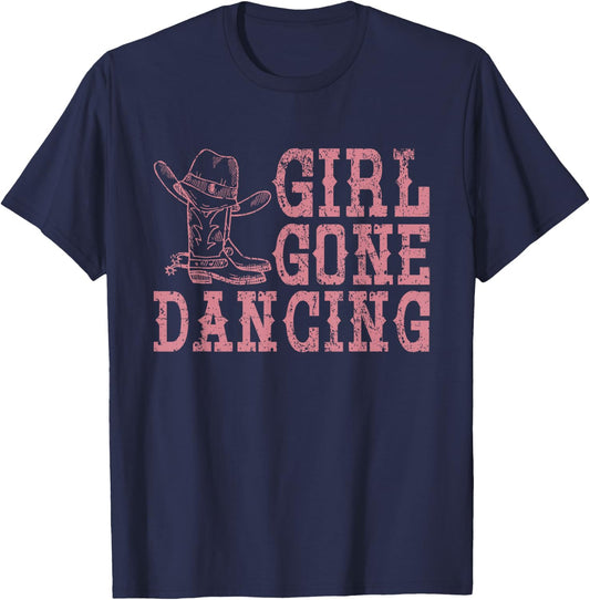 Texas Line Dancing Rodeo Cowboy Gift Line Dance T-Shirt - T-Shirt | Navy