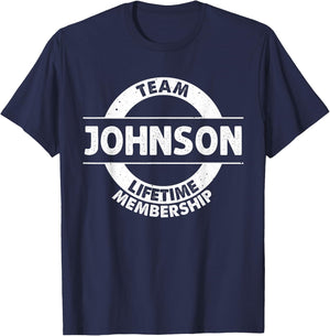 JOHNSON Gift Funny Surname Family Tree Birthday Reunion Idea T-Shirt - T-Shirt | Navy