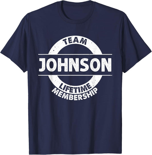 JOHNSON Gift Funny Surname Family Tree Birthday Reunion Idea T-Shirt - T-Shirt | Navy