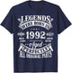 33rd Birthday 33 Years Old Vintage Legends Born In 1992 T-Shirt - T-Shirt | Navy