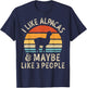 I Like Alpacas And Maybe Like 3 People Funny Alpaca Retro T-Shirt - T-Shirt | Navy