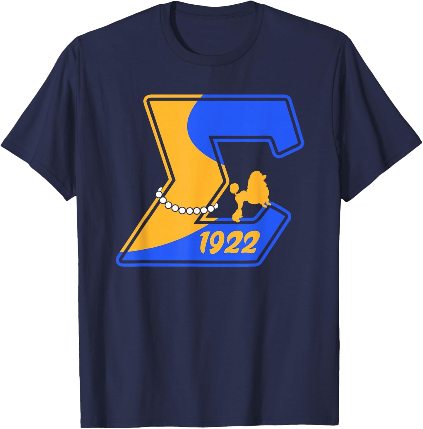 Sigma Gamma Rho Paraphernalia, Sigma Pretty Poodles Sorority T-Shirt - T-Shirt | Navy