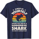 Hammerhead Shark Always Be Yourself Retro Vintage Men Women T-Shirt - T-Shirt | Navy