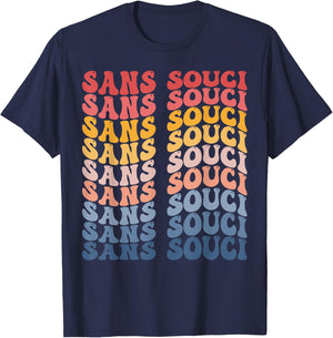Sans Souci City Groovy Retro T-Shirt - T-Shirt | Navy