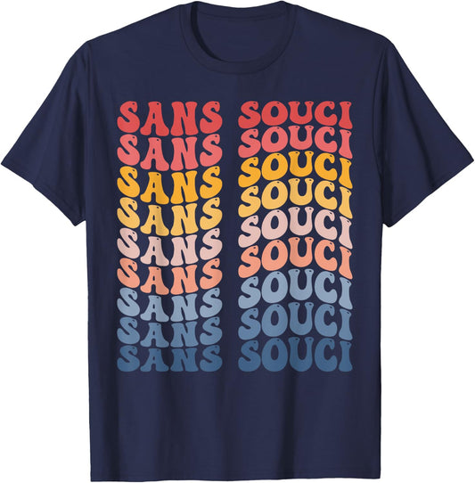Sans Souci City Groovy Retro T-Shirt - T-Shirt | Navy