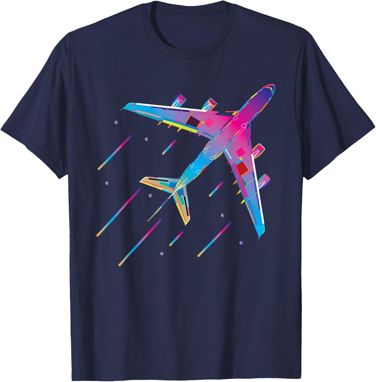 Airplanes Flying Lover Kids Retro Airplane Pilot Aviation T-Shirt - T-Shirt | Navy