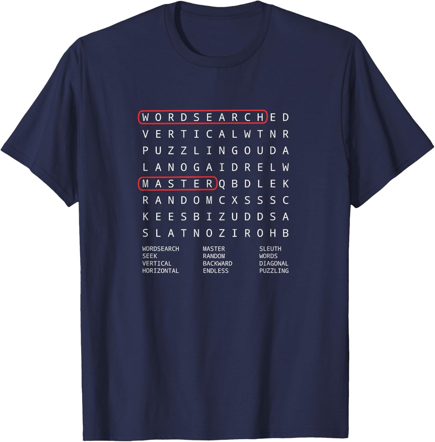 Alien Sheephead Word Search Puzzle WordSearch T-Shirt - T-Shirt | Navy