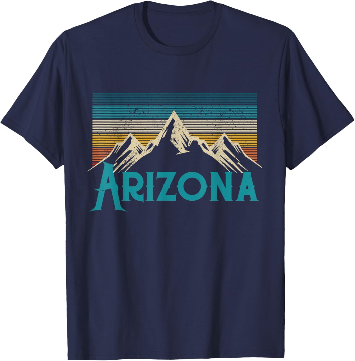 Arizona Vintage Mountains USA America Souvenir T-Shirt - T-Shirt | Navy