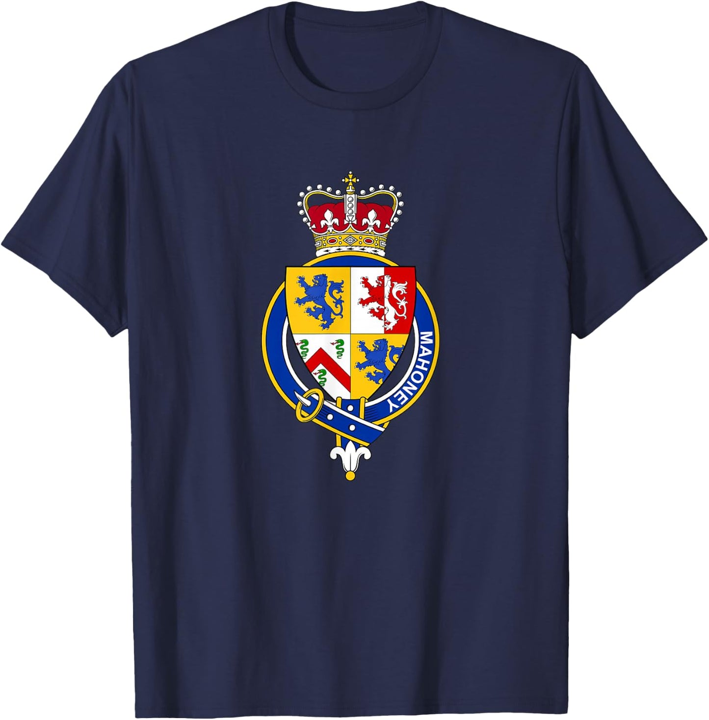 Mahoney Coat of Arms - Family Crest T-Shirt - T-Shirt | Navy
