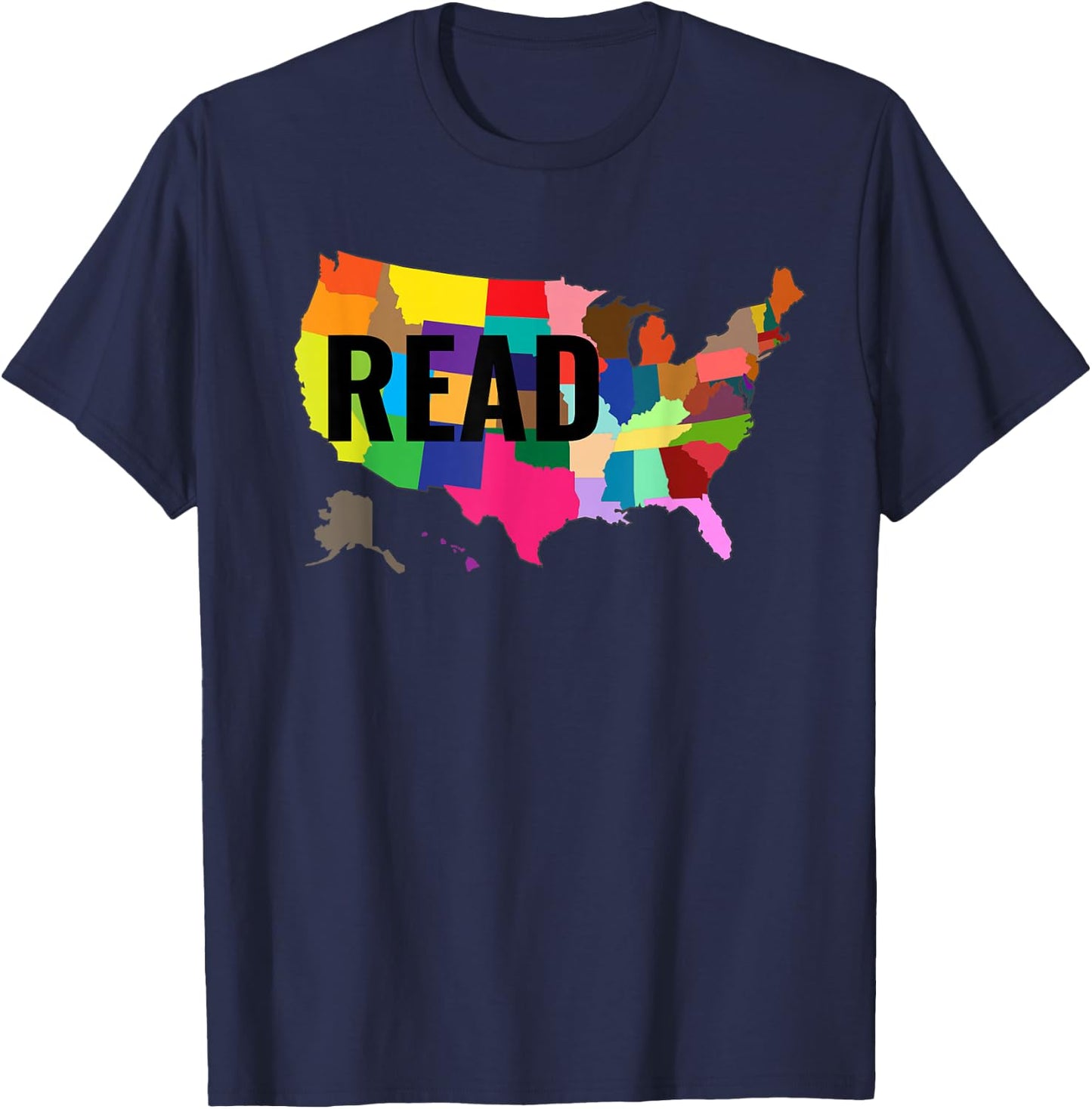 National Read America Shirt United States Read Books T-Shirt - T-Shirt | Navy