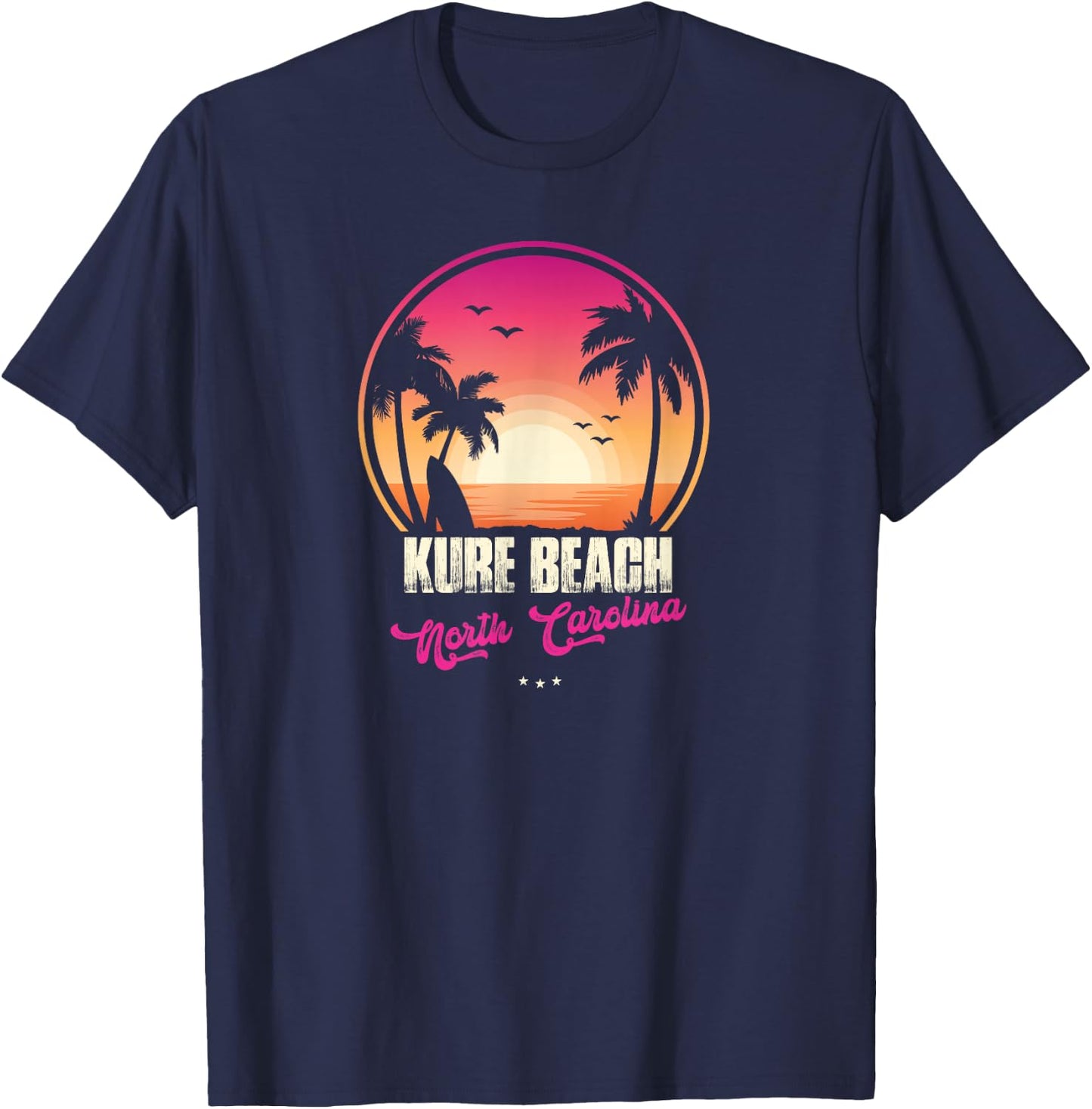 Kure Beach Souvenir - North Carolina Reminder T-Shirt - T-Shirt | Navy