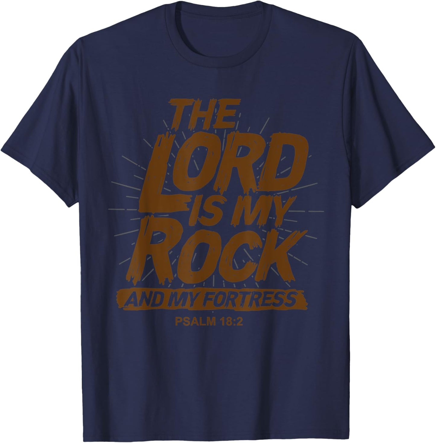 The Lord Is My Rock Prayer T-Shirt - T-Shirt | Navy