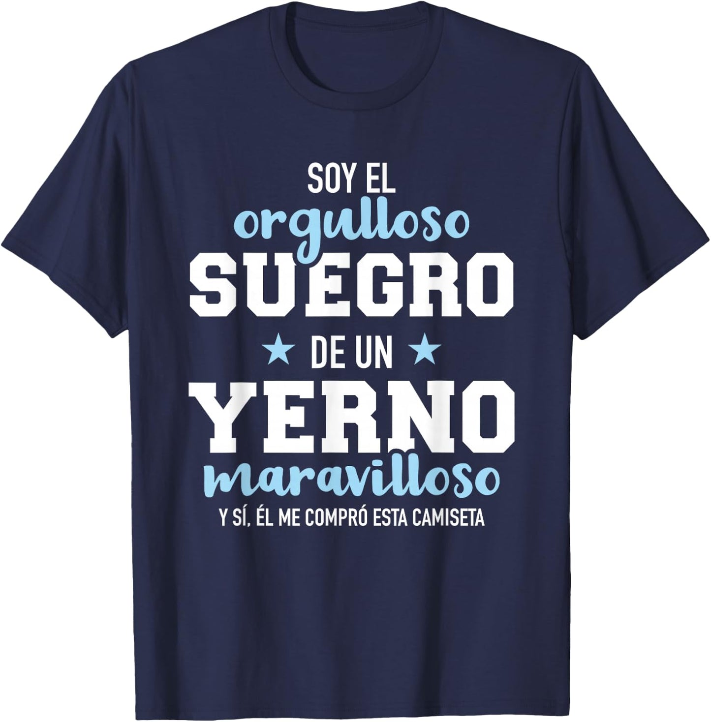 Orgulloso suegro de un yerno maravilloso T-Shirt - T-Shirt | Navy