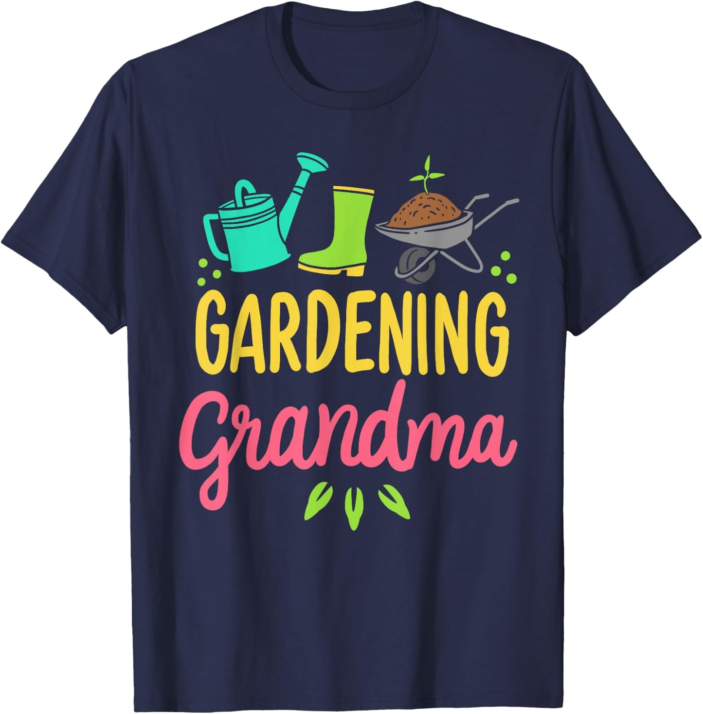Cute Gardening Grandma Gift Funny Vegetable Garden Gardener T-Shirt - T-Shirt | Navy