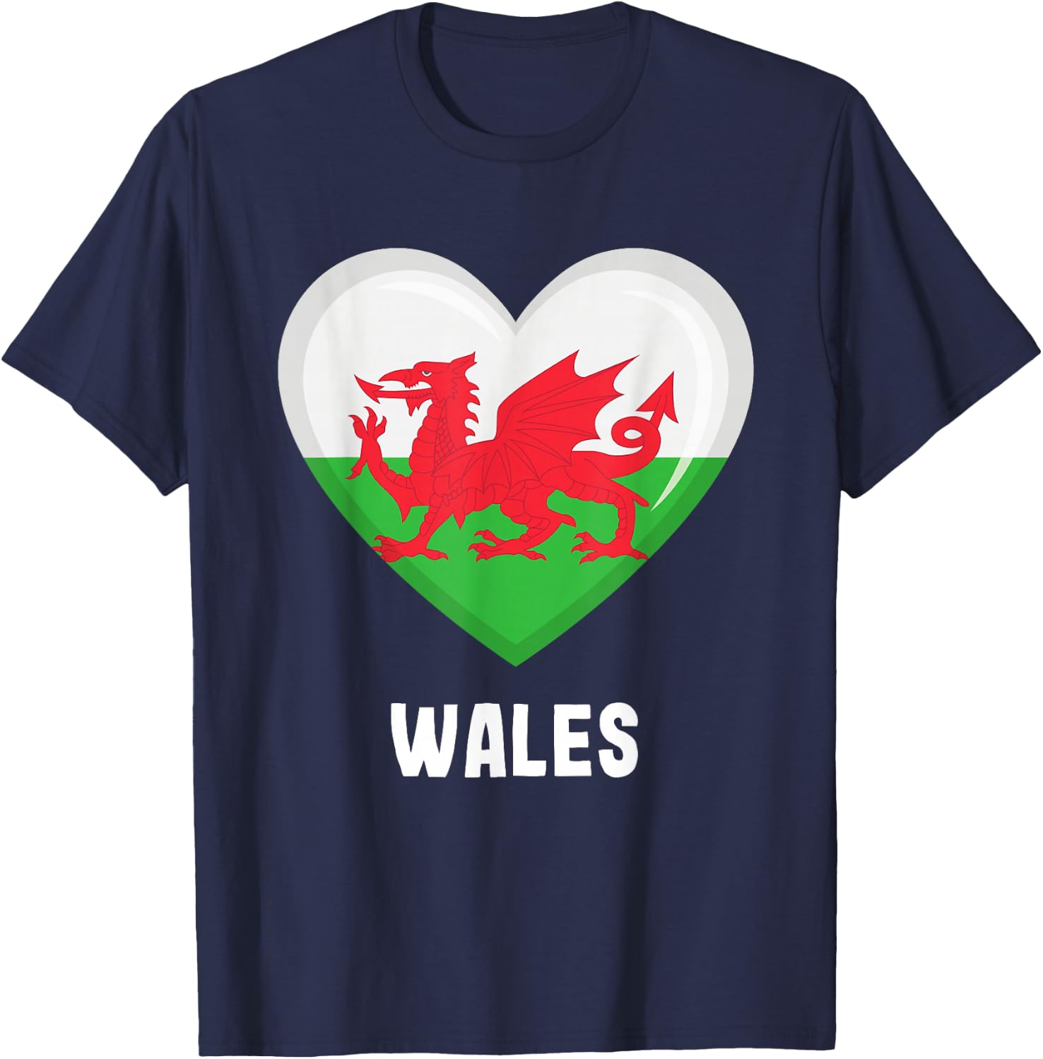 Welsh Flag Jersey | Welsh T-Shirt - T-Shirt | Navy