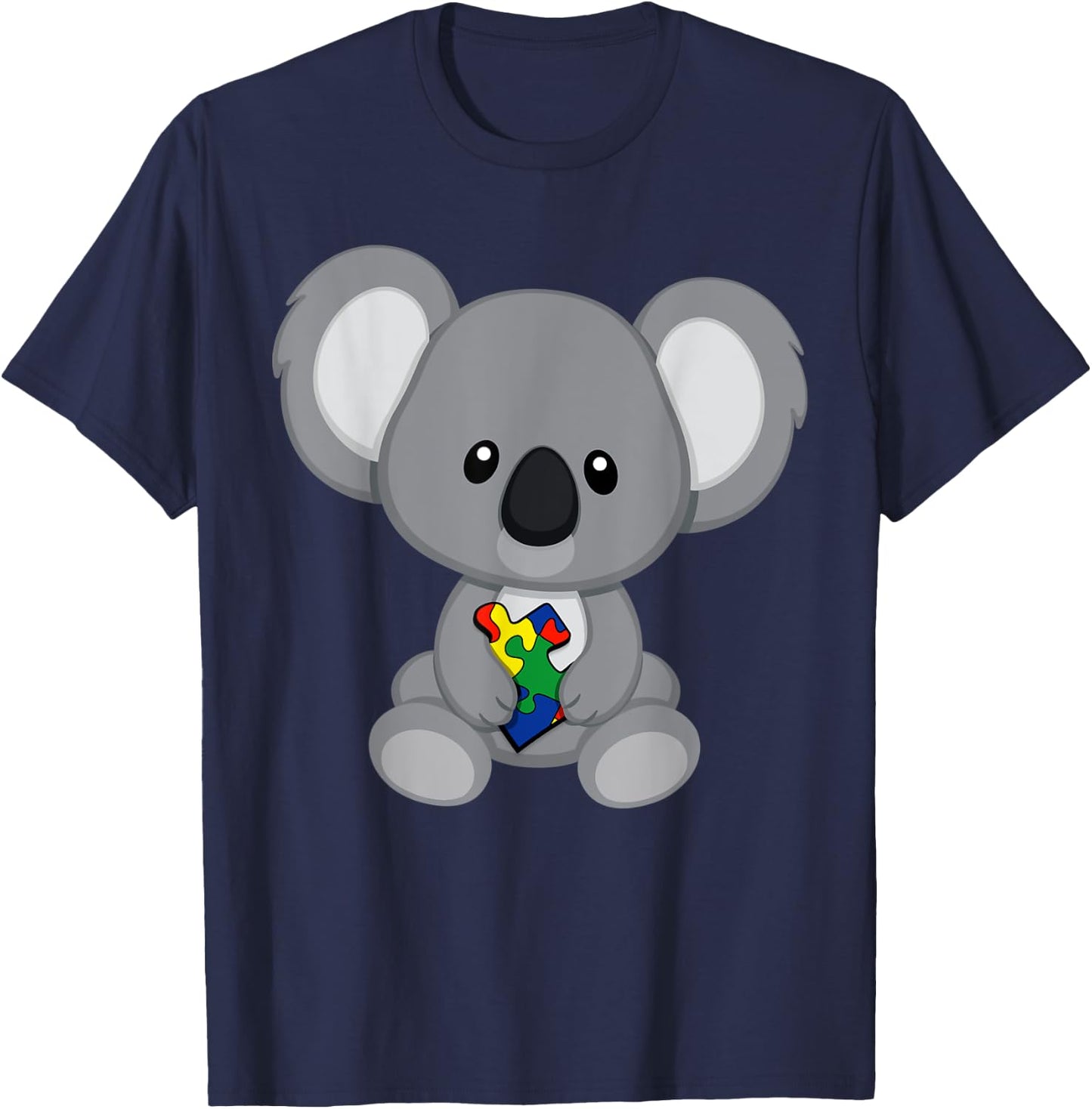 Koala Bear Autism Awareness T-Shirt - T-Shirt | Navy