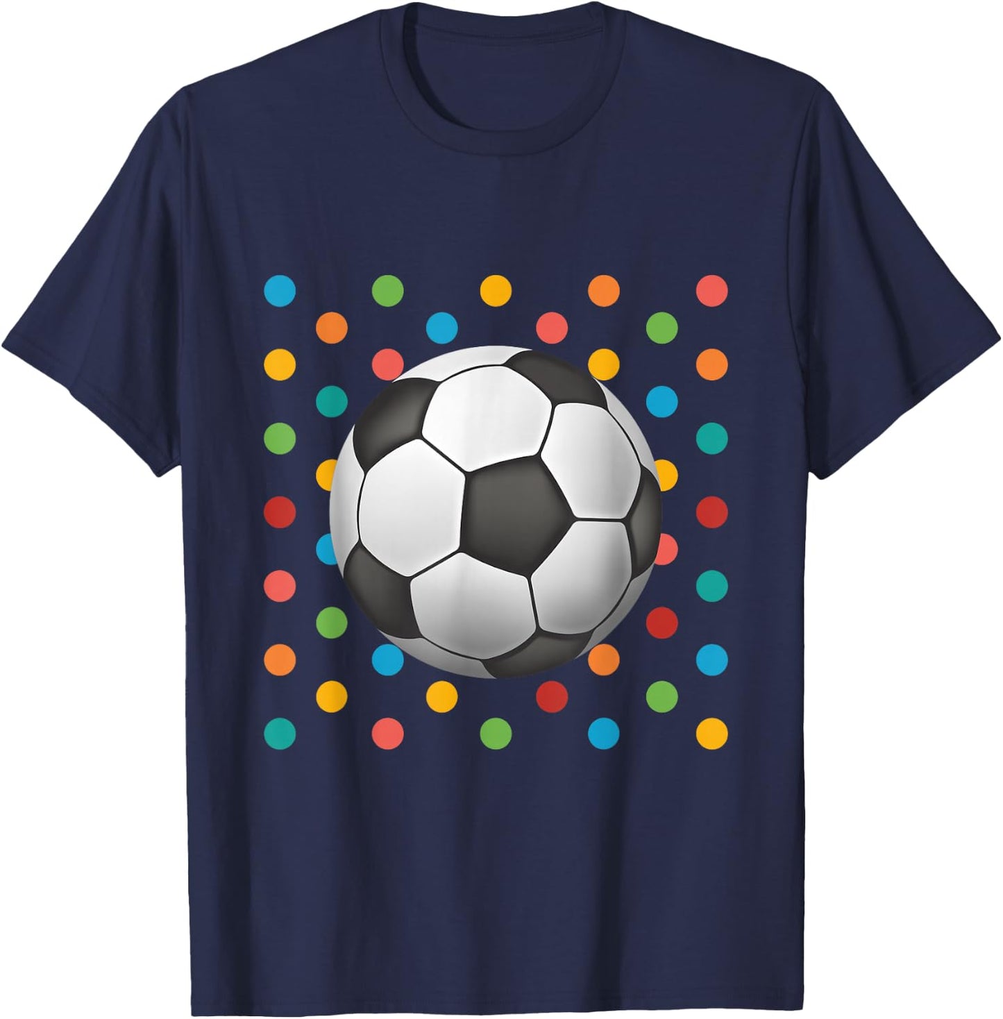 Dot Day Shirt Polka Dots Soccer Kids Boys Girls Youths T-Shirt - T-Shirt | Navy