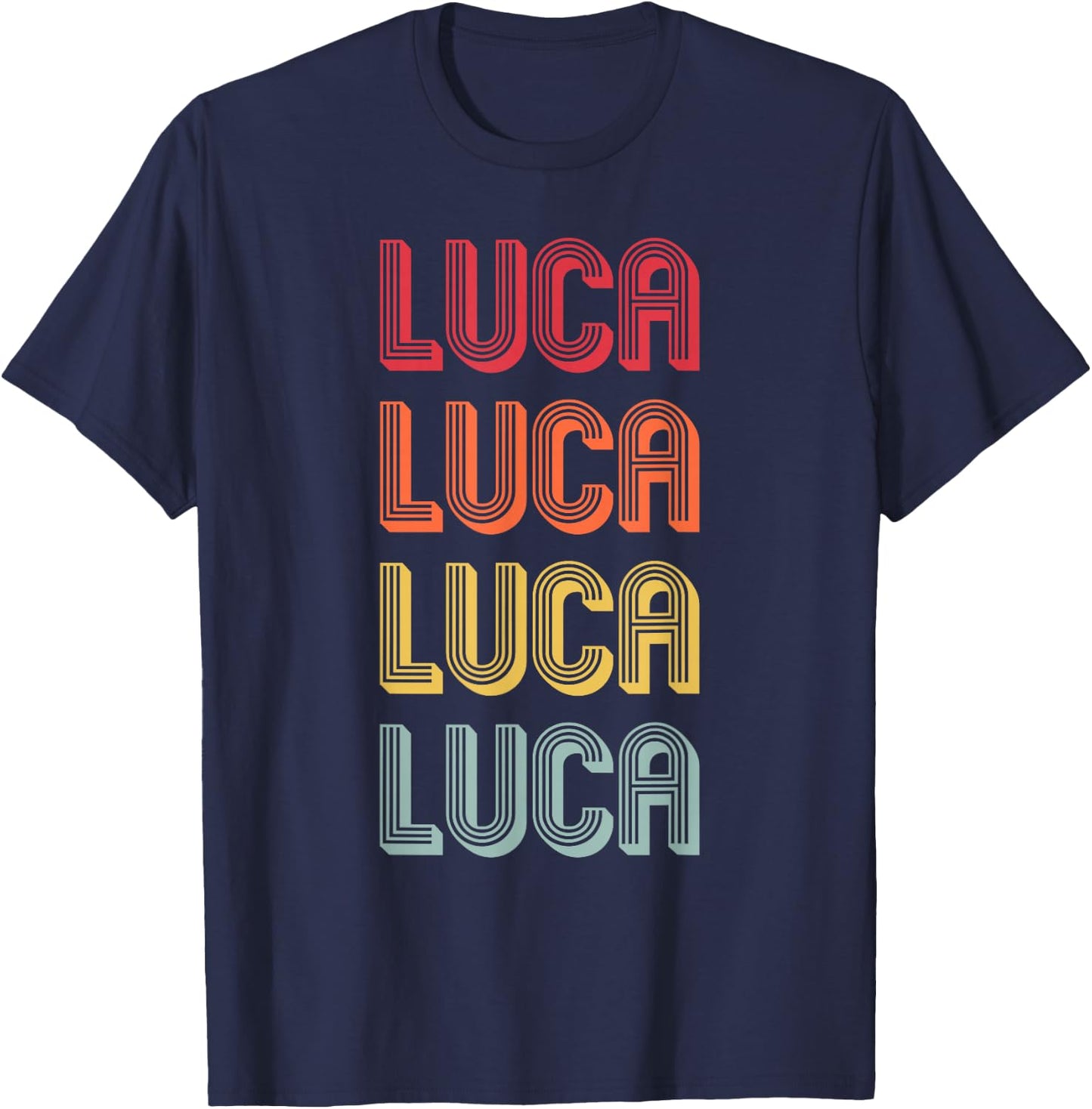 Luca Gift Name Personalized Funny Retro Vintage Birthday T-Shirt - T-Shirt | Navy