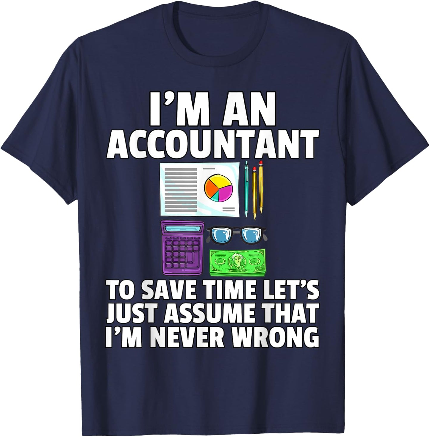 CPA Bookkeeping Gift Accountant Bookkeeper T-Shirt - T-Shirt | Navy
